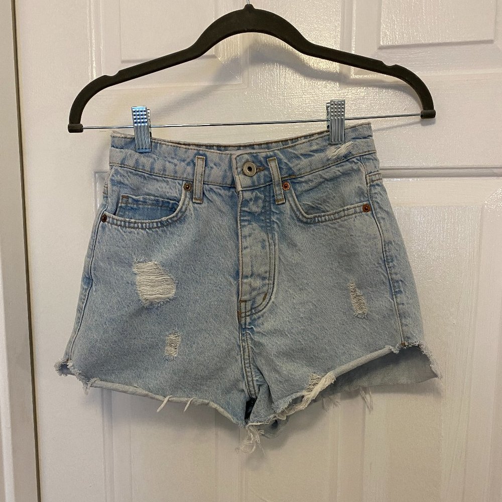 Zara Denim High Waisted Shorts
